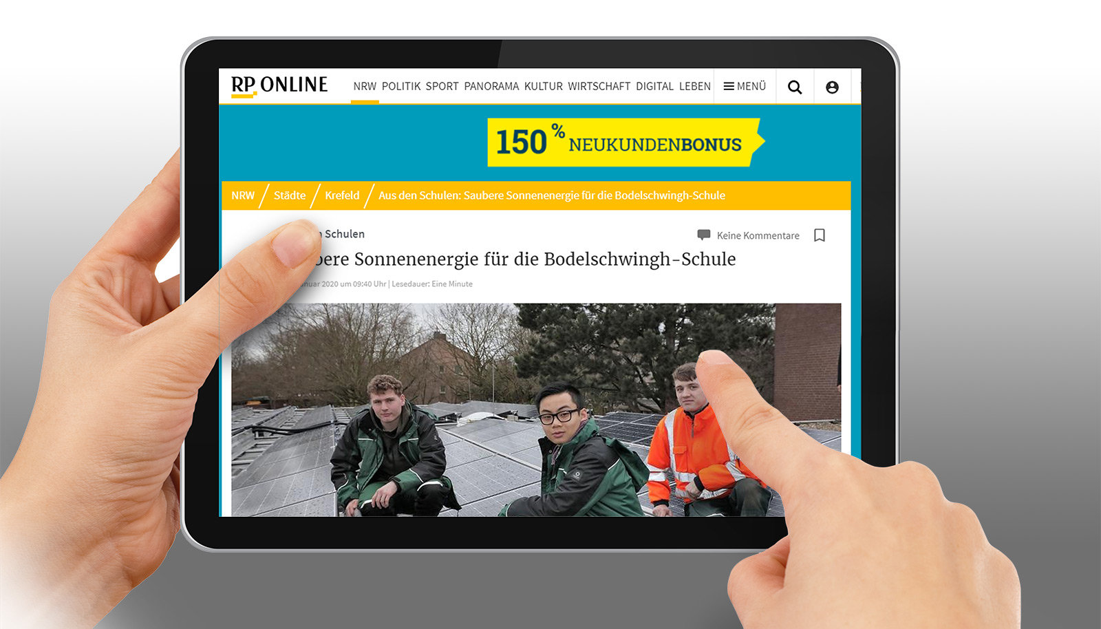 Saubere Sonnenenergie für die Bodelschwingh-Schule